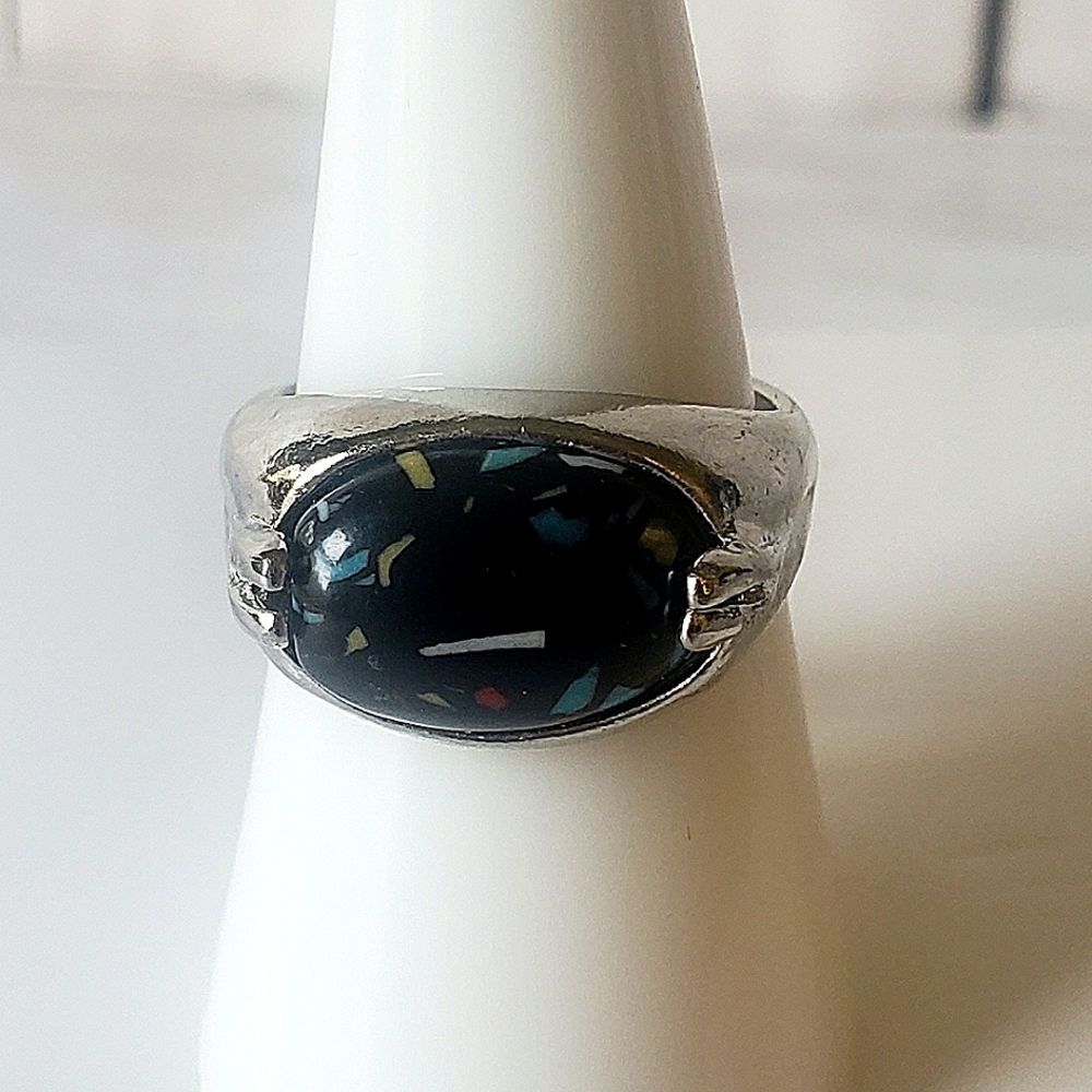 3. Oval, Boho style Vintage Ring, size 18 (7.5 US) NWT